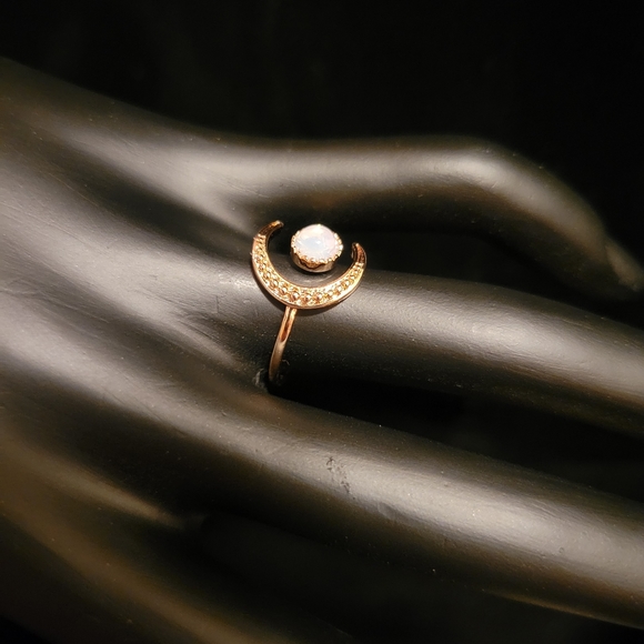 2/$20 Celestial Rose Gold Crescent Moon Ring - Picture 4 of 4